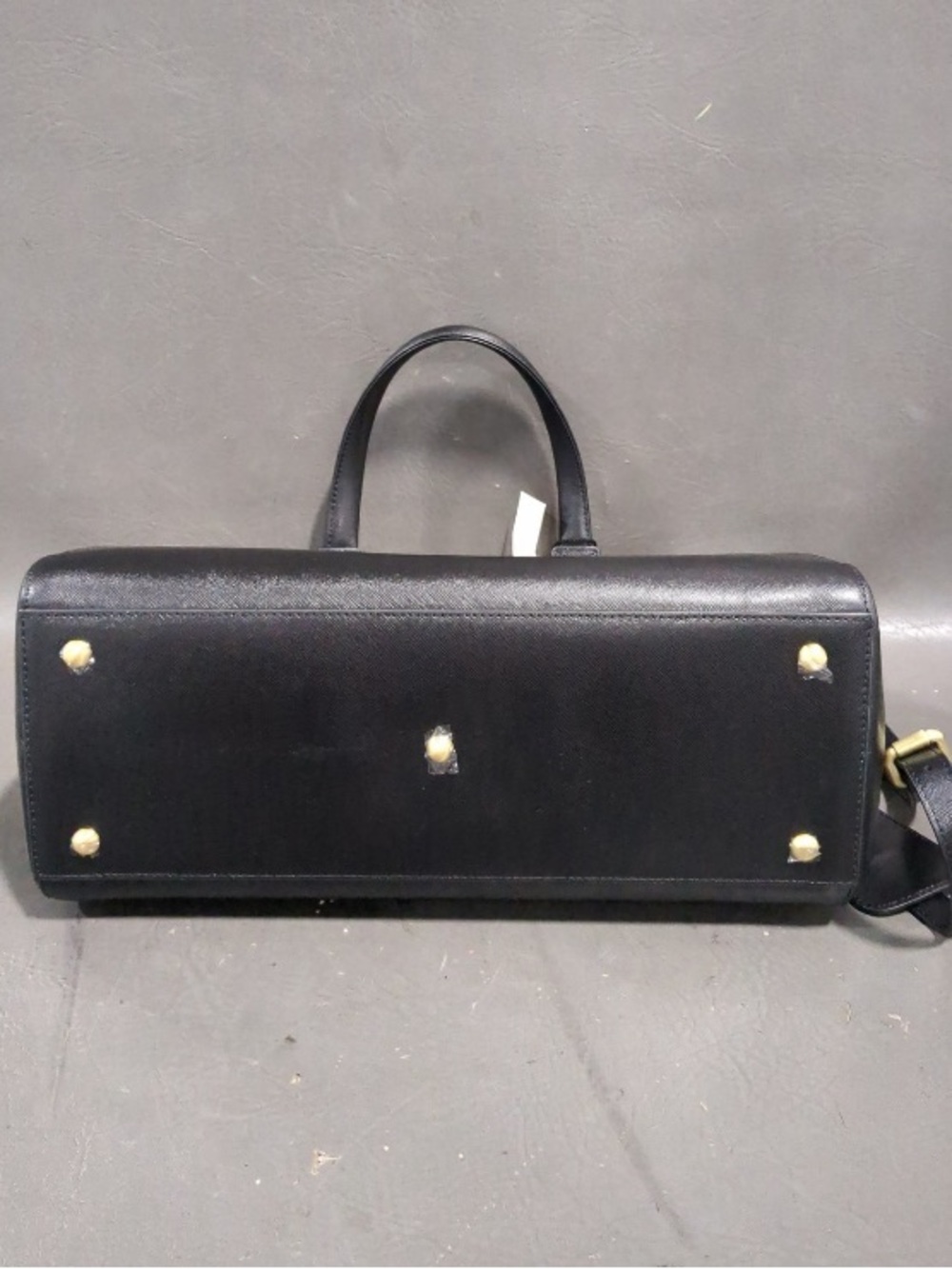 NWT Jemma Emma Work Bag Classic Black Shoulder Bag with Gold Medallion - Picture 4 of 6